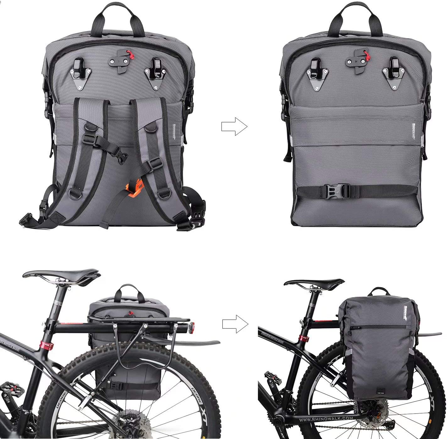 Bicycle Rear Seat Bag Laptop Backpack