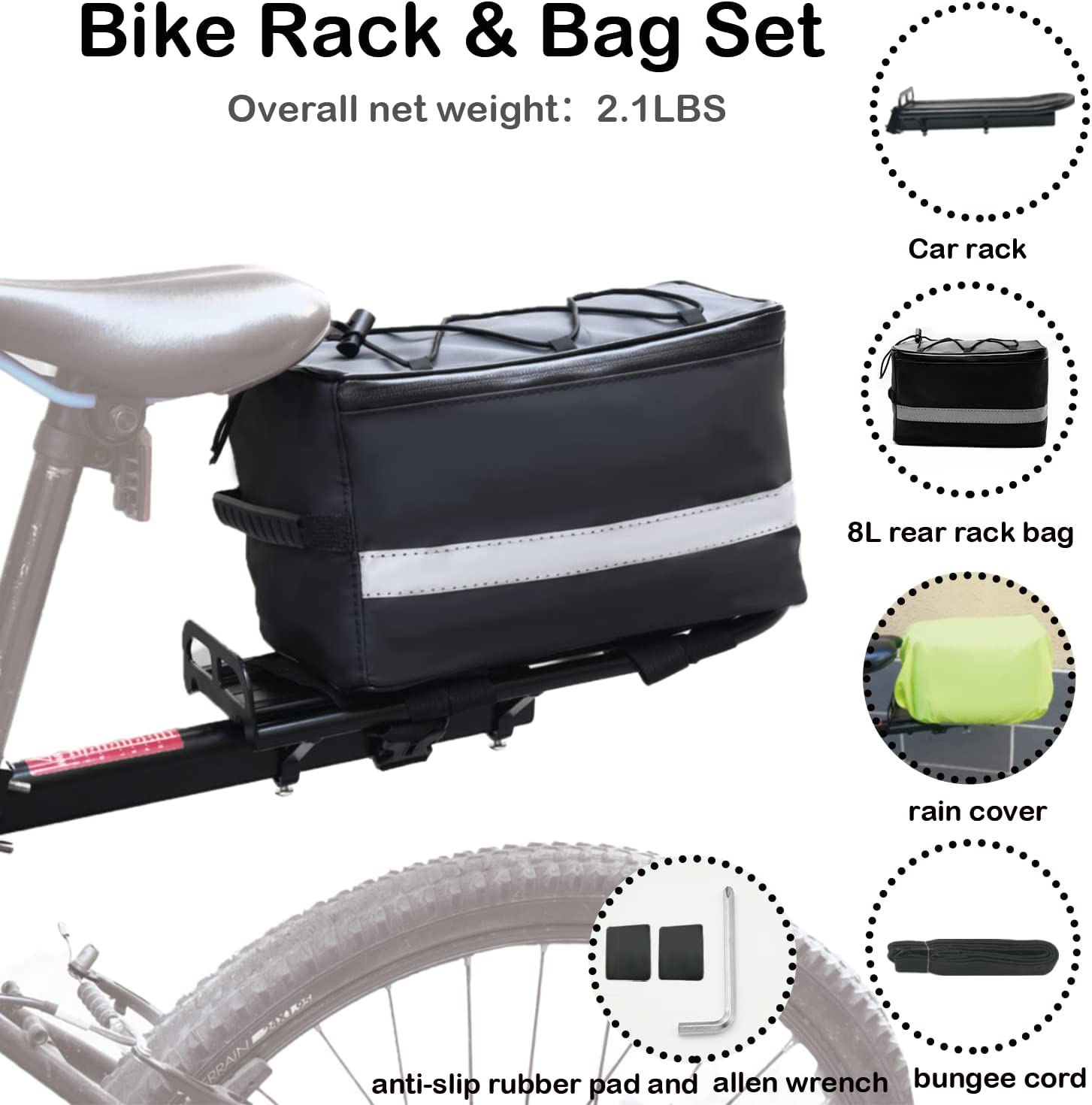 8L Waterproof Bicycle Saddle Bag