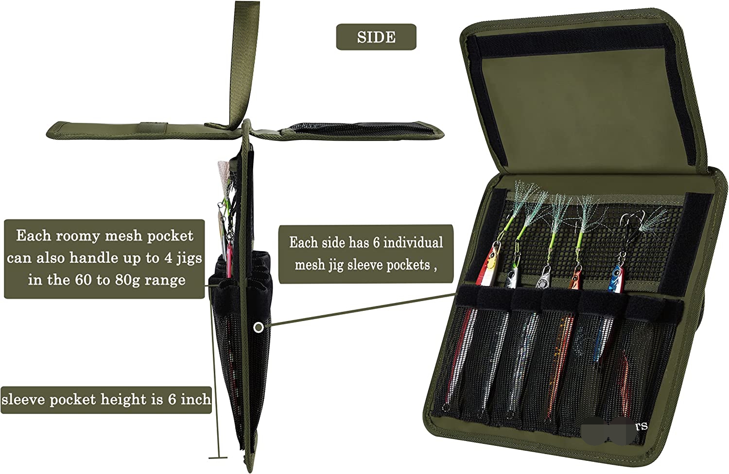 Fishing Tackle Lures Jigs Storage Bag