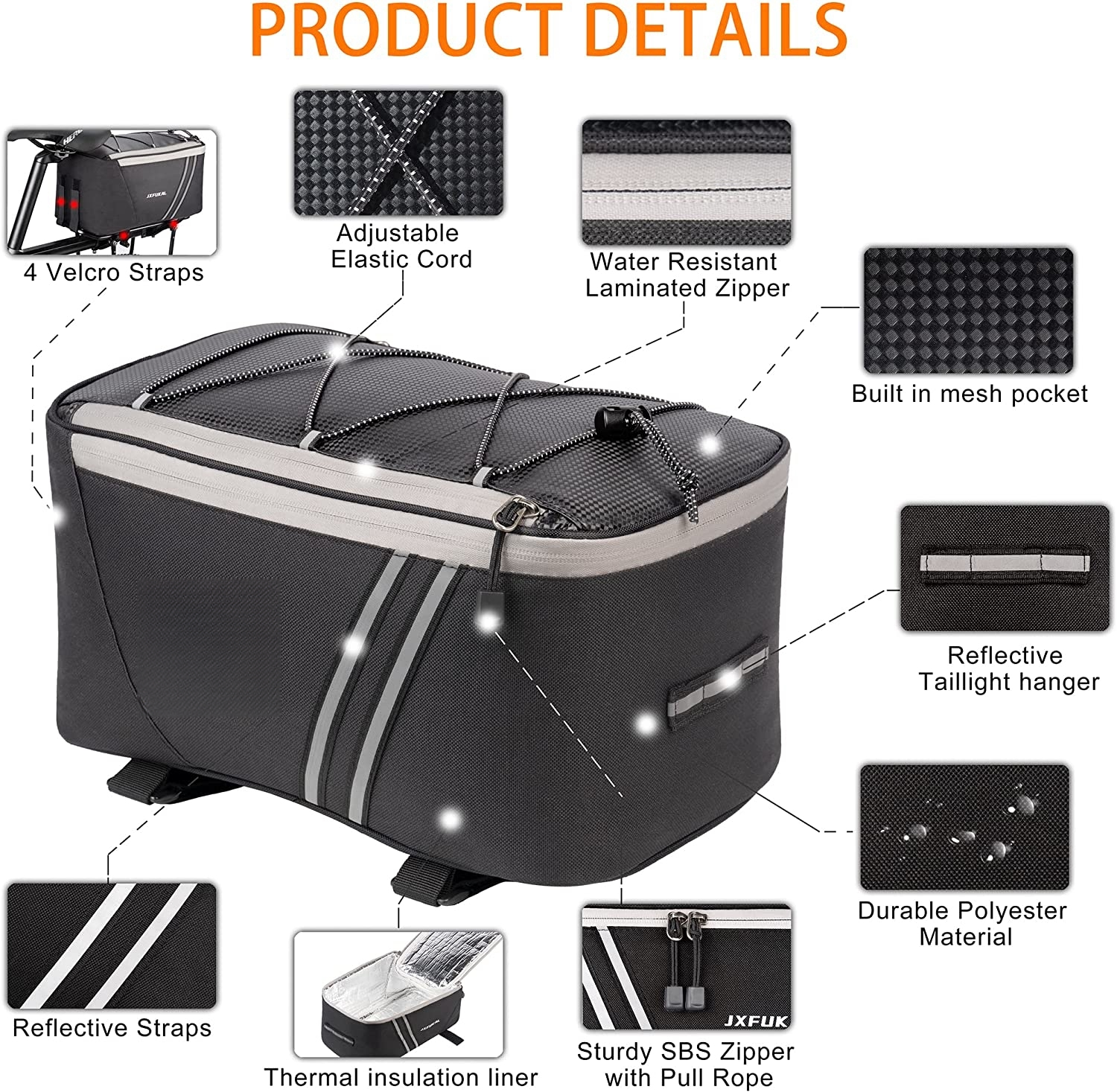 Rear Bike Rack Bag
