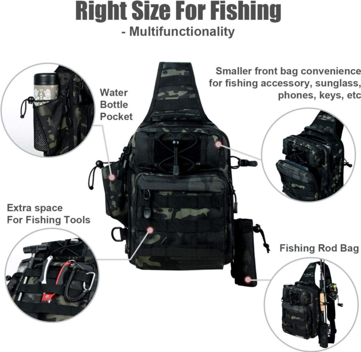 Tackle Sling Fishing Shoulder Backpack