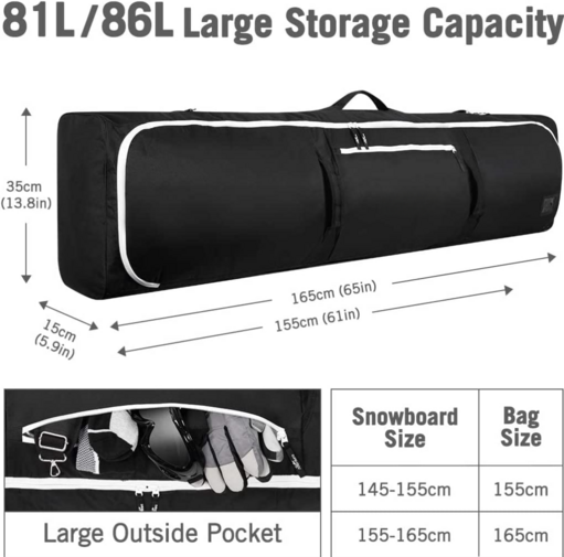 Waterproof Snowboard Bag for Air Travel