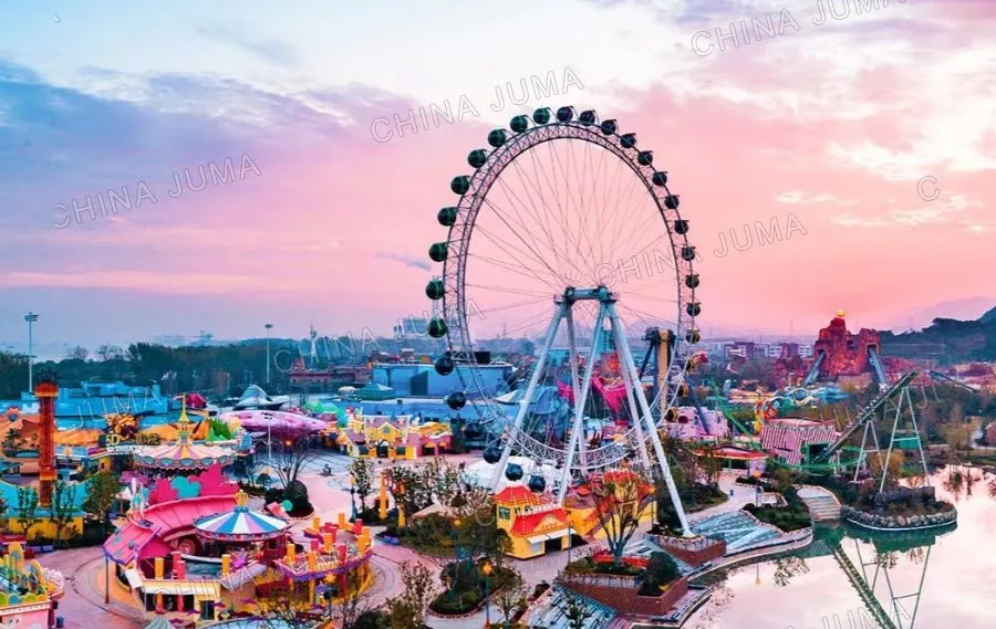 Nanjing Happy Valley 66m Ferris Wheel 36 Gondolas