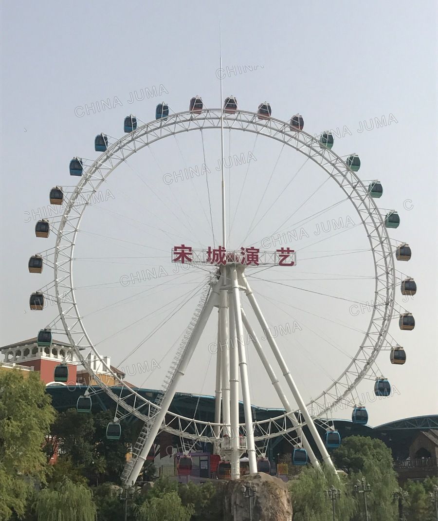 Hangzhou 49m Spoke Ferris Wheel 32 Gondolas