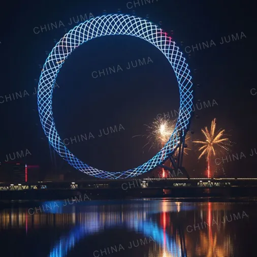 Weifang 145m Spokeless/Shaftless Giant Ferris Wheel 36 Gondolas - Eye of Bohai Sea