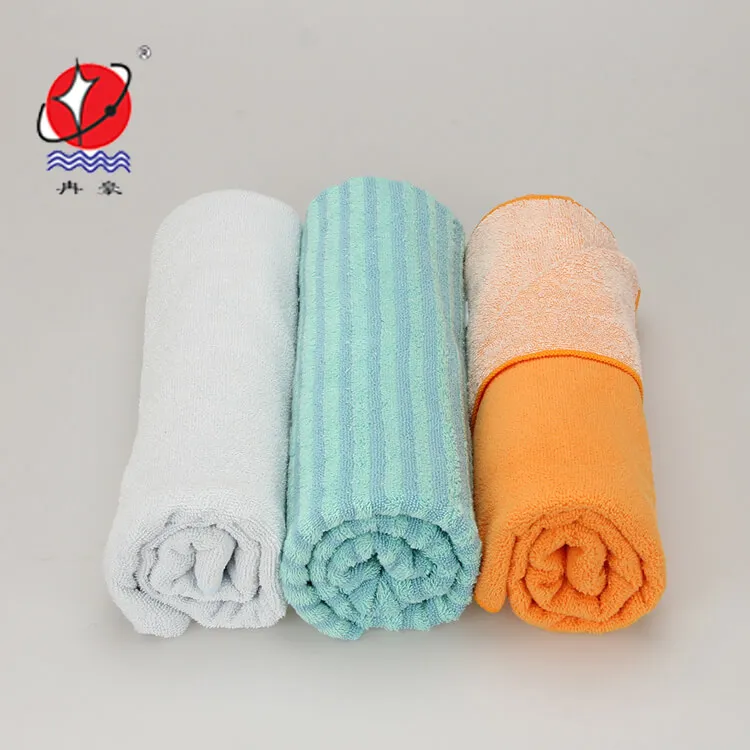 Cotton Microfiber Striped Towel
