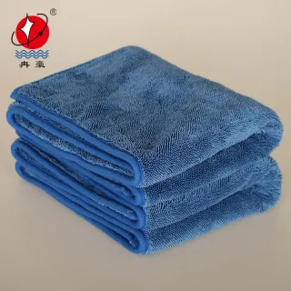 Microfiber twist loop terry car wash towel
