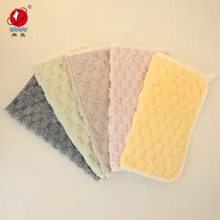 Super soft coral fleece hand face towel