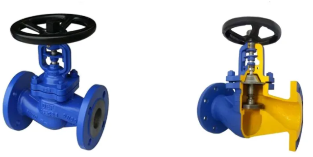 Bellows seal flanged globe valves