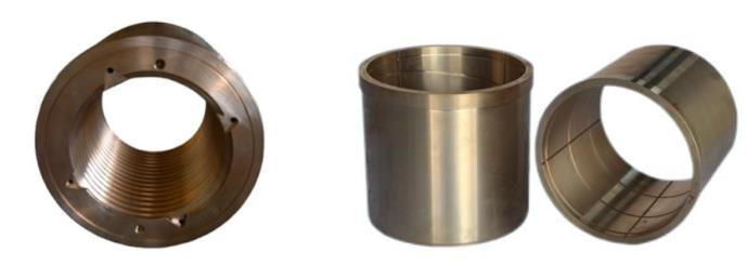 Bronze parts in metal rolling mills