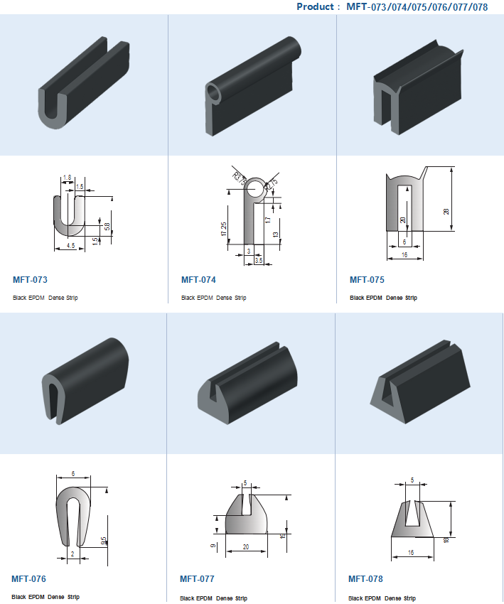 Extruded EPDM Dense Strip