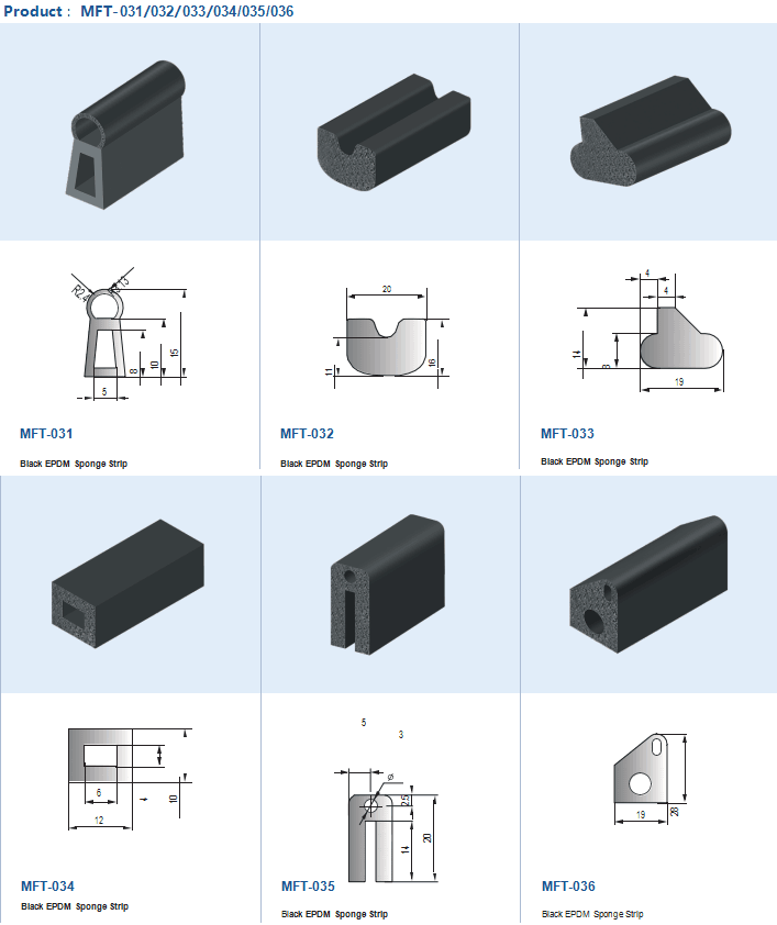 Extruded EPDM Sponge Strip