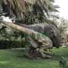 Simulated dinosaur model for the park tyrannosaurus rex