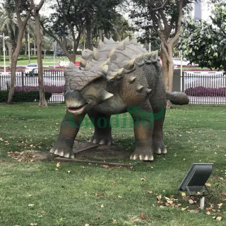 jurassic park simulation lifesize Ankylosaurus for exhibition