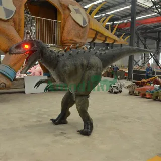 Tyrannosaurus with smoke puffing and eyes glowing