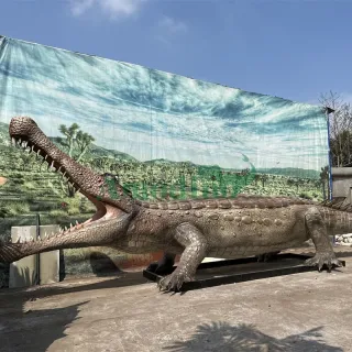 Animatronic simulation crocodile for park and exhibition