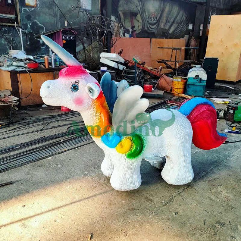 Animal Ride Coin Unicorn Dinosaur Ride coin operated for park