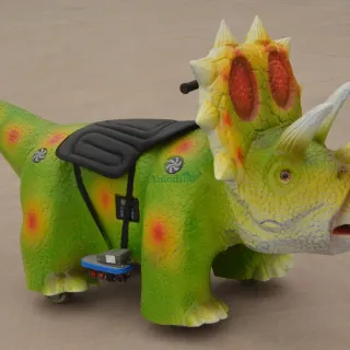 cute coin-operated dinosaur ride for playground