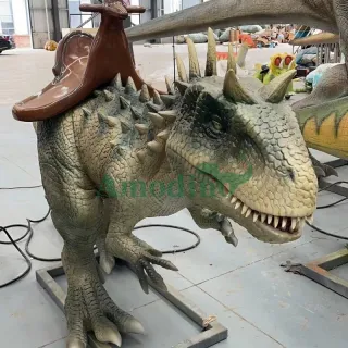 Raptor dinosaur ride for playground and park