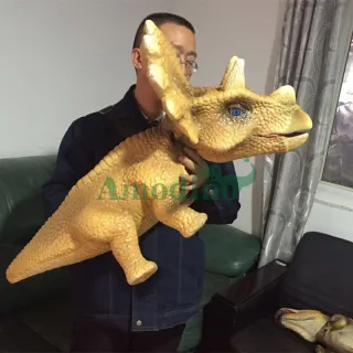 Simulation Triceratops Puppet for Dinosaur Park