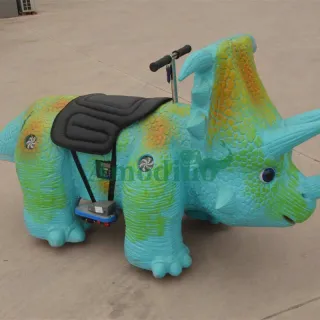 Coin-operated Triceratops Scooter