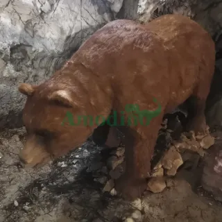 High quality animatronic bear inside the cave