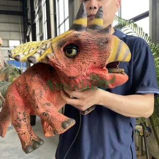 Animatronic Triceratops-poppen van hoge kwaliteit
