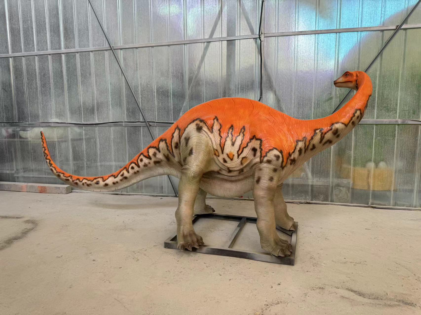 Customized dinosaur fiberglass products add fun and attraction to the park