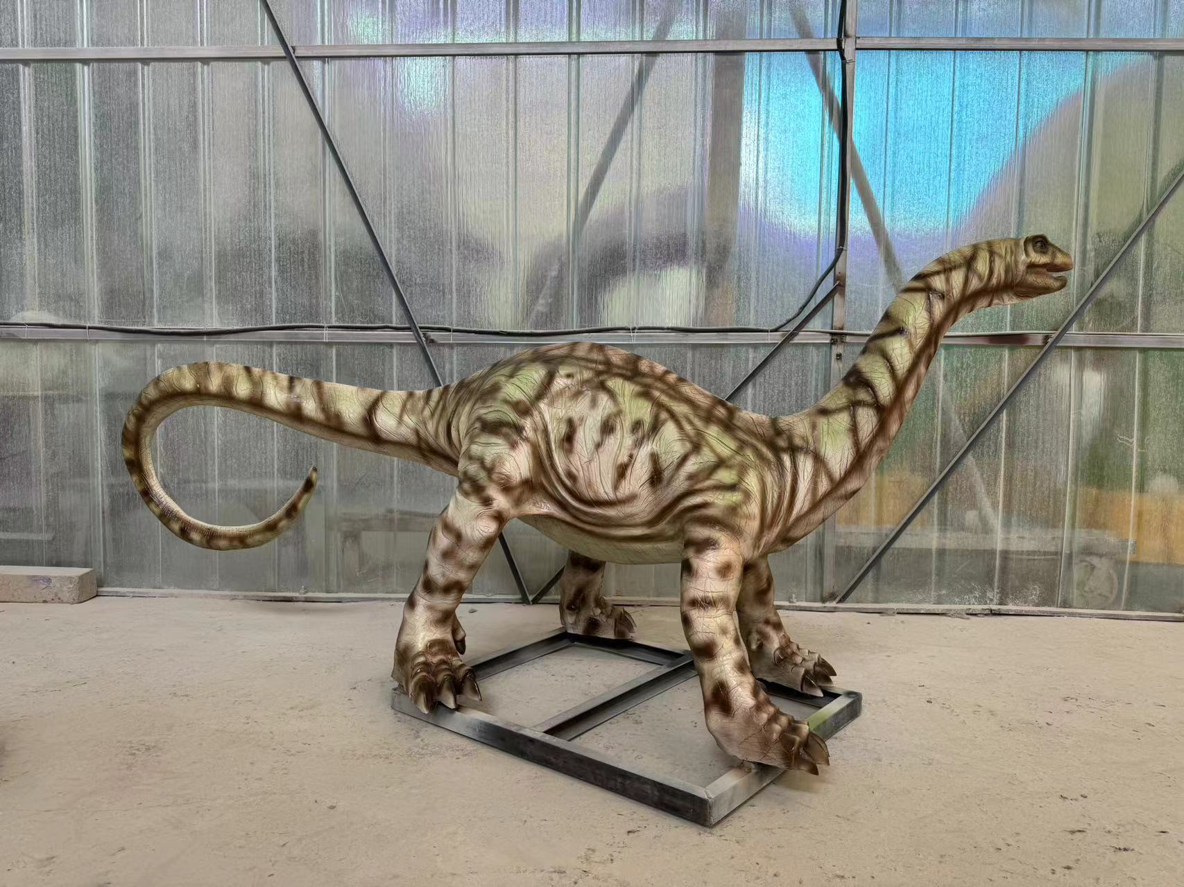 Customized dinosaur fiberglass products add fun and attraction to the park