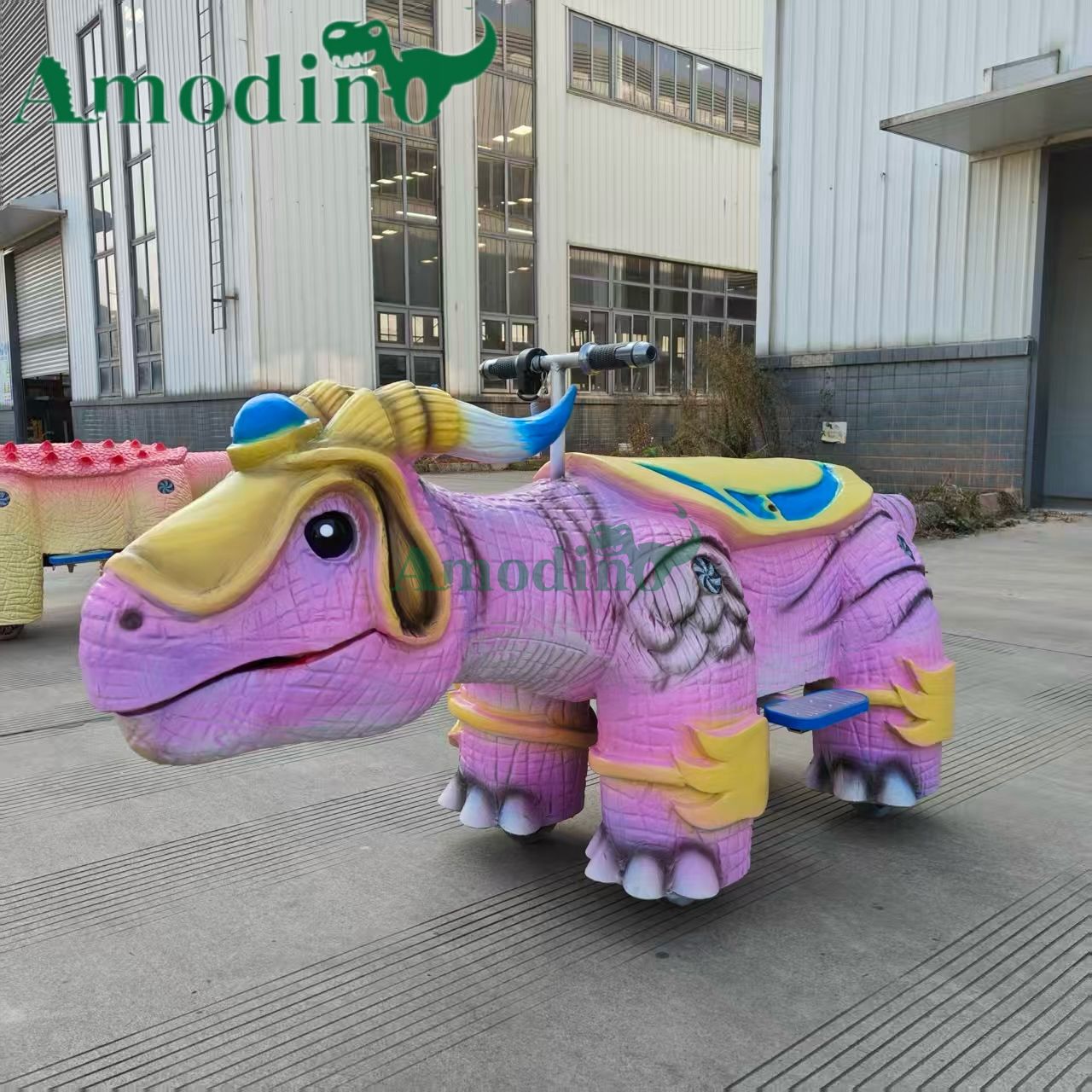 Pink Park Rides Customizable Popular Pink Dinosaur Ride For Park
