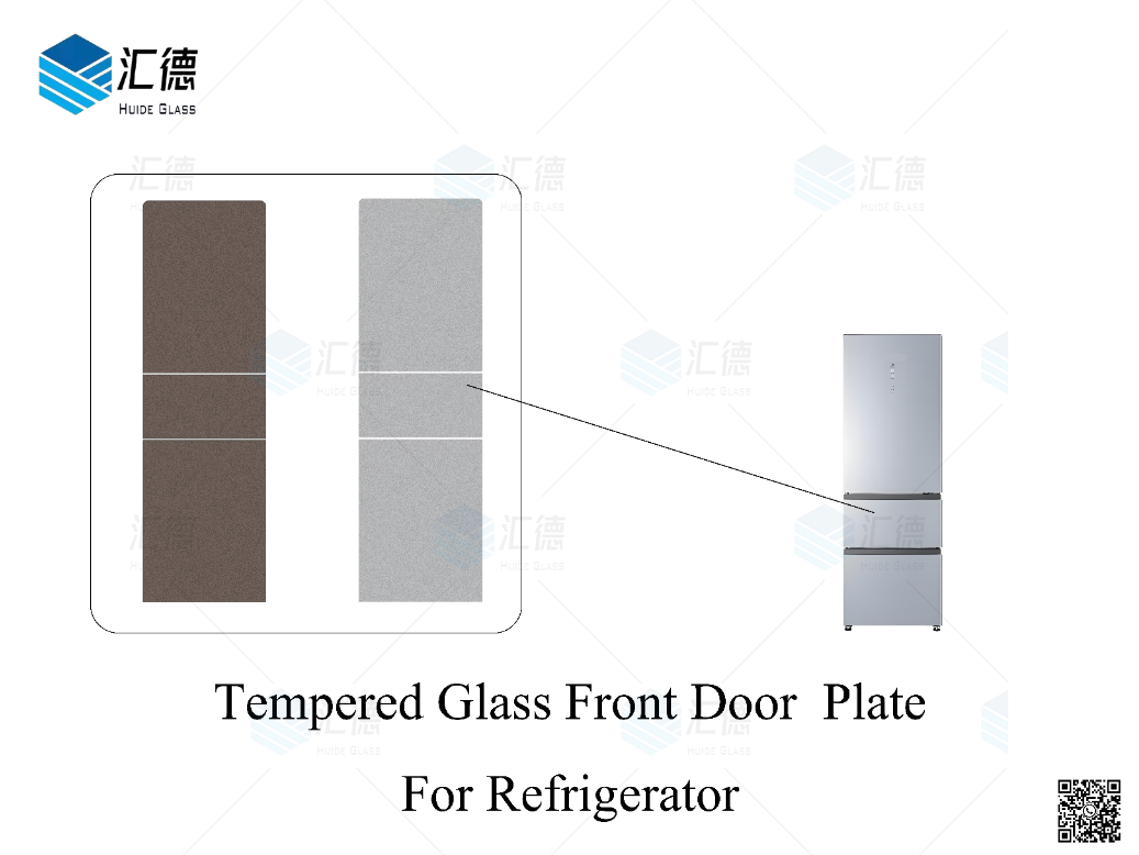 Silk Screen Printed Color Crystal Glass Refrigerator Door