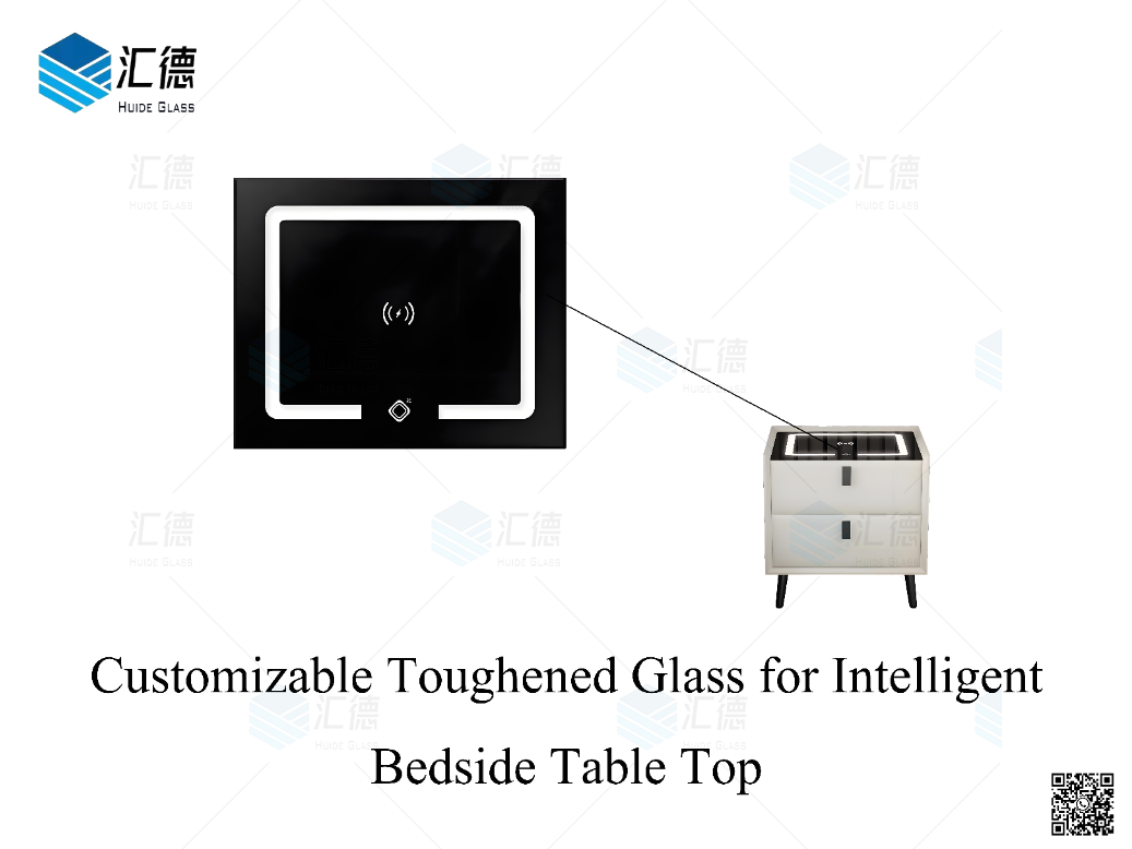 Silk Screen Print Tempered Glass For Bedside Table