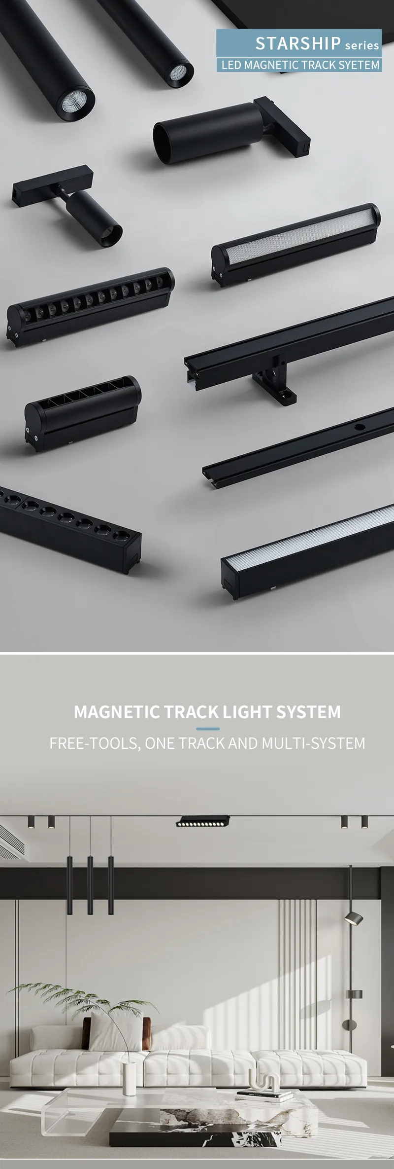 Magnetic Track light