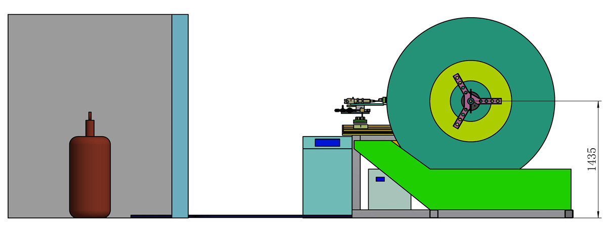 Automatic flame hardening machine