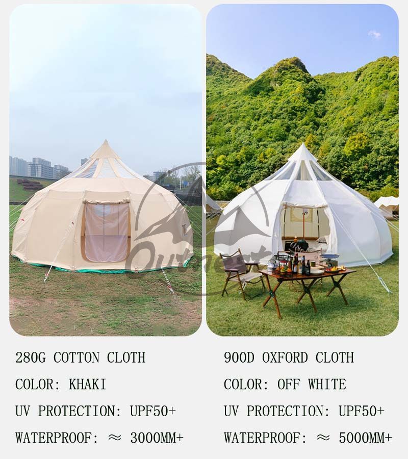 Amazon.co.jp: 屋外キャンバスベルテント 5 メートルキャンバス