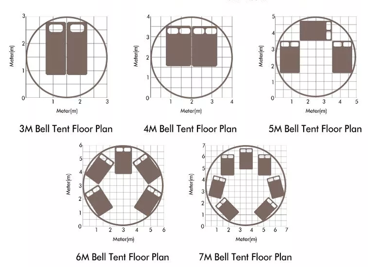 3m 4m 5m 6m 7m Manufacturer Factory Canvas Bell Tent