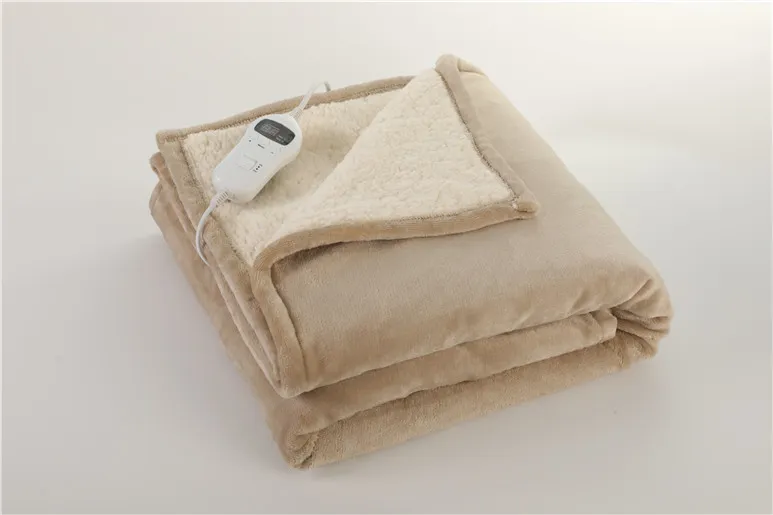 Extremely Soft Flannel Fleece Heated Throw Electric Overblanket, CE/GS/RoHS/REACH Certified Machine Washable, Home Office Use