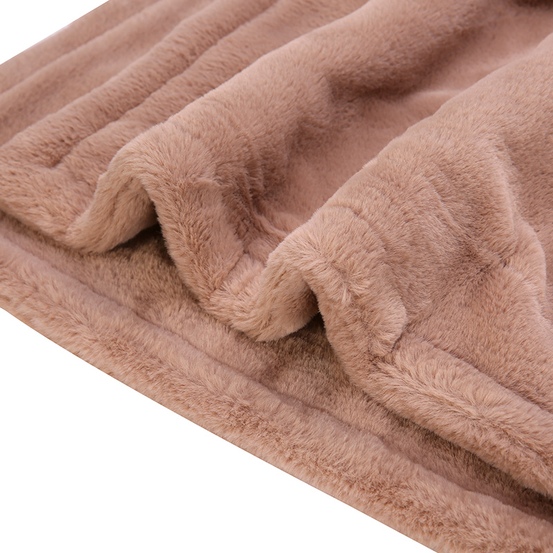 Faux Fur Luxurious Electric Heated Throw Blanket Soft and Fluffy Blankets