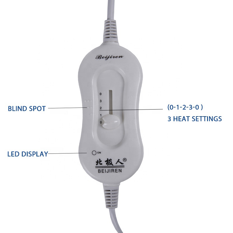 Switch for Electric Blanket with 3 Heat Settings LED Indicator Overcurrent & Overheating Protection System