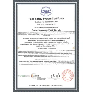 FSSC22000 Certificate EN