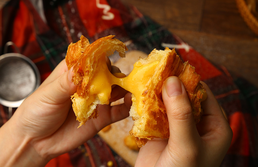 Croissant With Egg Yolk Filling