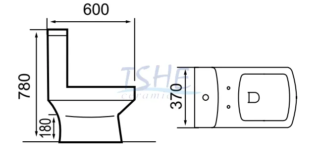 HE-0006A Washdown Two Piece Toilet