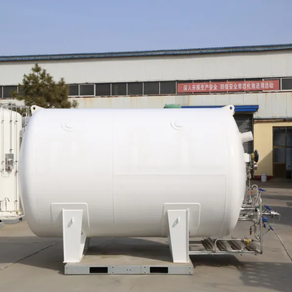 Three-cubic horizontal low-temperature storage tank
