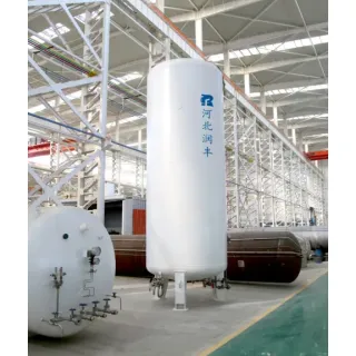 Three-cubic horizontal Cryogenic storage tank