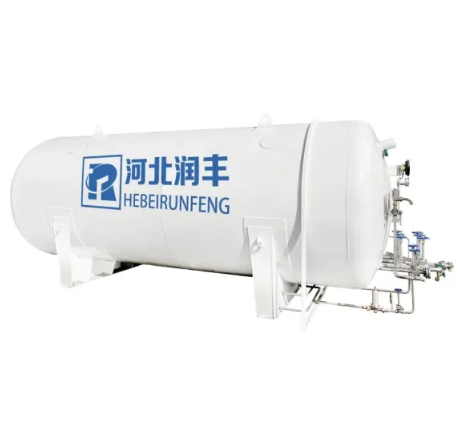 Horizontal Cryogenic Liquid Storage Tank with Saddle