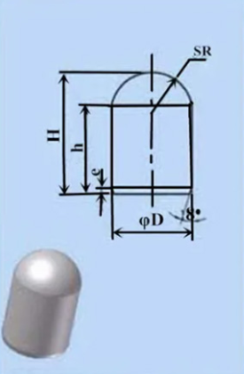 Tungsten Carbide Button for Mining, Water Well, Oil Drilling Bits