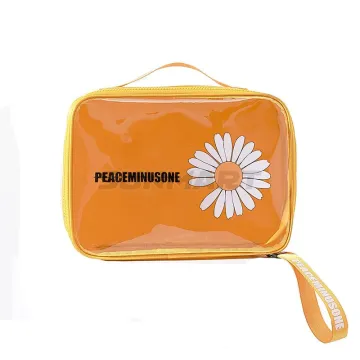 PVC daisy transparent cosmetic bag