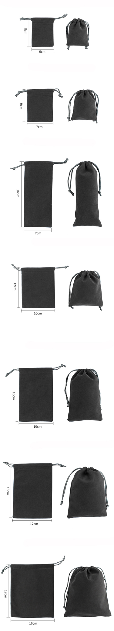 gray bundle pocket velvet bag