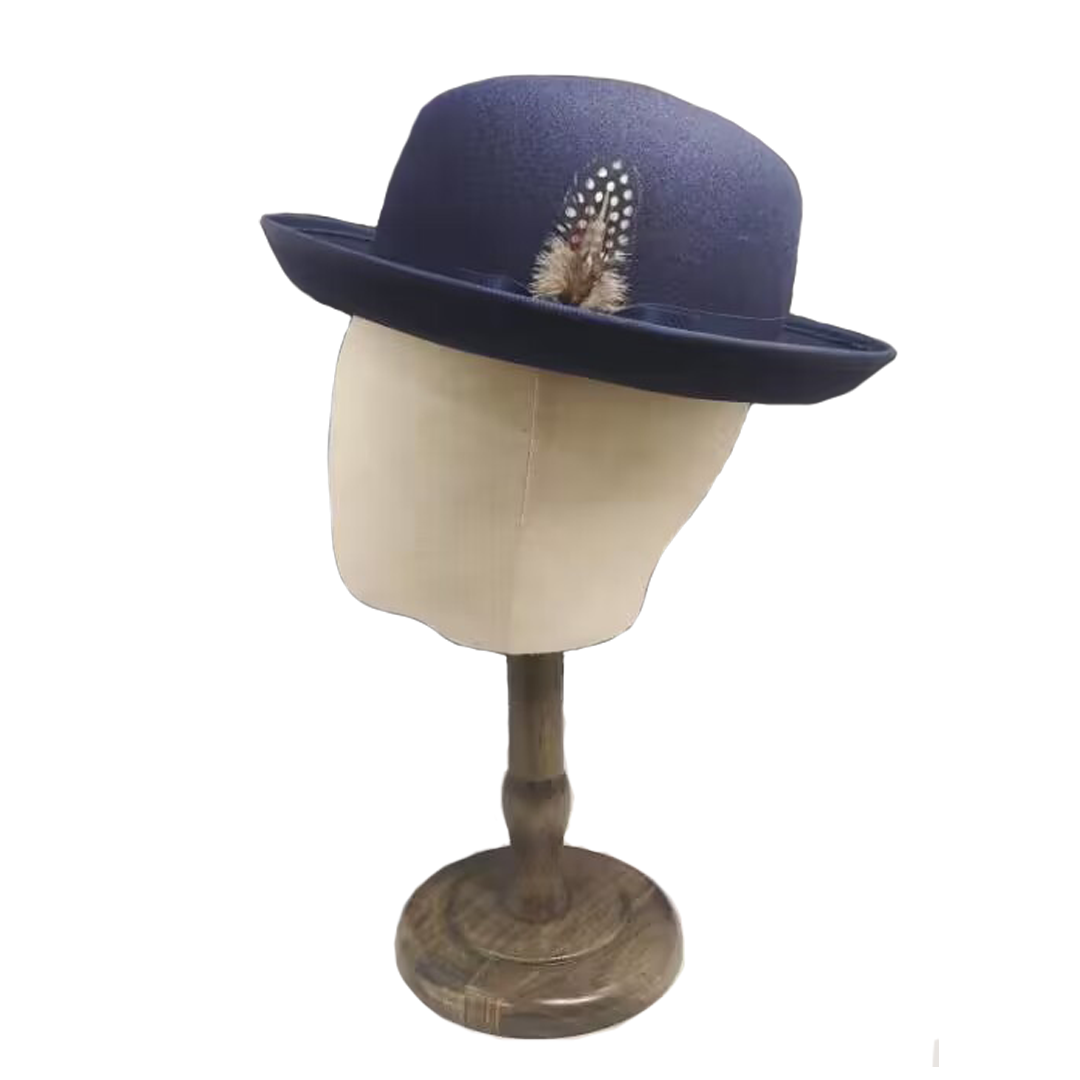 bowknot and feather decoration fedora hat