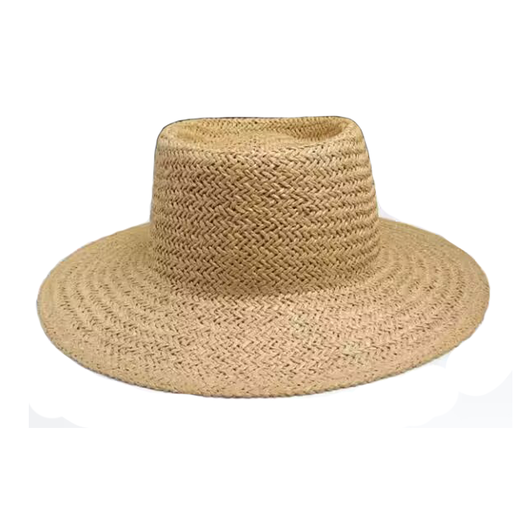 flat top wide brim straw hats